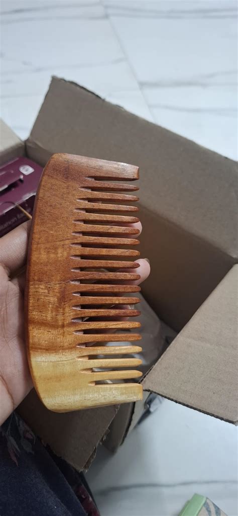 Buy Nat Habit Kacchi Neem Wooden Bounce Comb Soaked In 13 Herbs, Neem ...