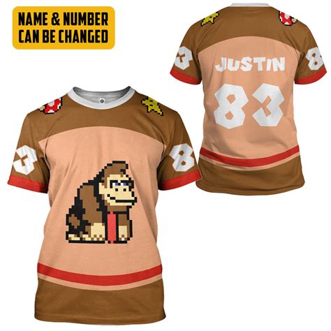 Donkey Kong Sports Custom Name Custom Number Hoodie Tshirt Apparel ...