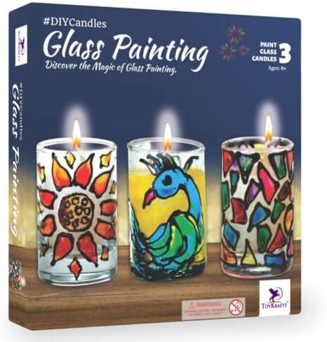 TOYKRAFTT Glass Painting Candle Making Kit for Kids, DIY Kit for Kids ...