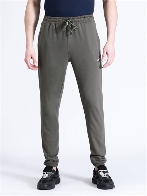 Buy Solid Green Comfort Fit Joggers – Crocodile