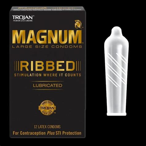 Trojan Magnum Ribbed Large Size Condoms | Textured Pleasure