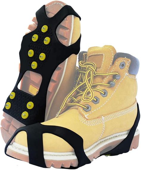 関連する画像の詳細をご覧ください。Amazon.co.jp: アイゼン 10本爪 アイス スパイクIce Cleats for Boots Shoes, 雪道 凍結した路面 ...