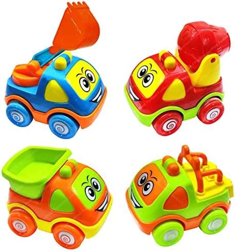FunBlast Unbreakable Pull Back Vehicles Truck Toys for Kids, Set of 4 ...