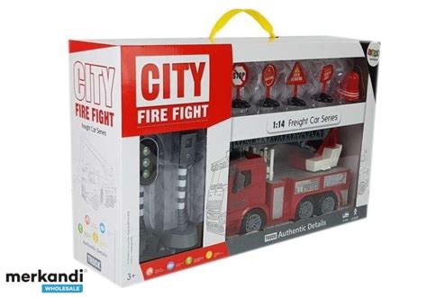 Fire Brigade Road Signs Traffic Lights Friction Drive Sound Light ...