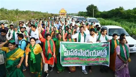 Amaravati farmers begin Maha Padayatra with calls to quash 3 capitals