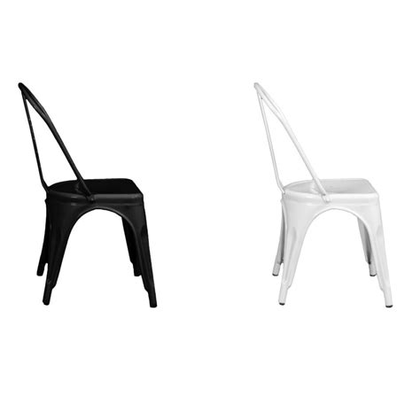 Sillas de cocina Verónica, modernas, metálicas y apilables.