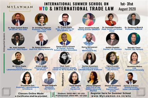 [Online] International Summer School on World Trade Organization by ...