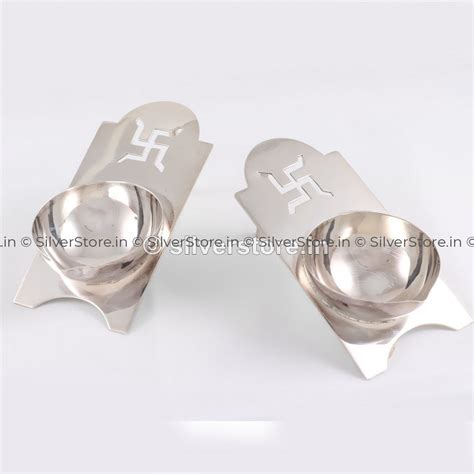 Buy Fancy Silver Diya Online at Lowest Price – SilverStore.in