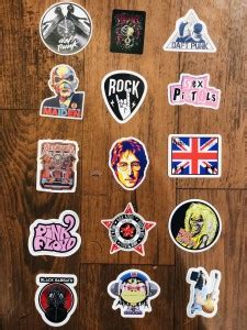 PIXELARTZ 7.62 cm Rock Band Theme Styling Doodle DIY Vinyl Stickers for ...