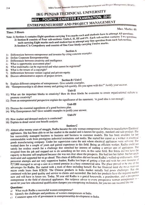 Examination paper - masters of business administration - Studocu