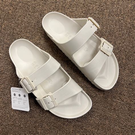 BIRKIN-ARIZON-SLIDES (EGGSHELL) – Shoekeens