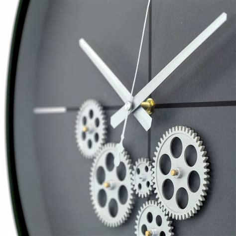 Yosemite Home Decor Open Gear Clocks Analog Round Wall Contemporary in ...