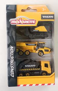 Majorette Volvo 3 Piece Set of Trucks From Construction Series , 3 ...
