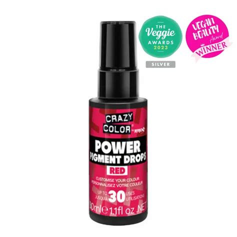 Crazy Color Pigmento Puro - POWER PIGMENT DROPS RED - Grupo Yosvic