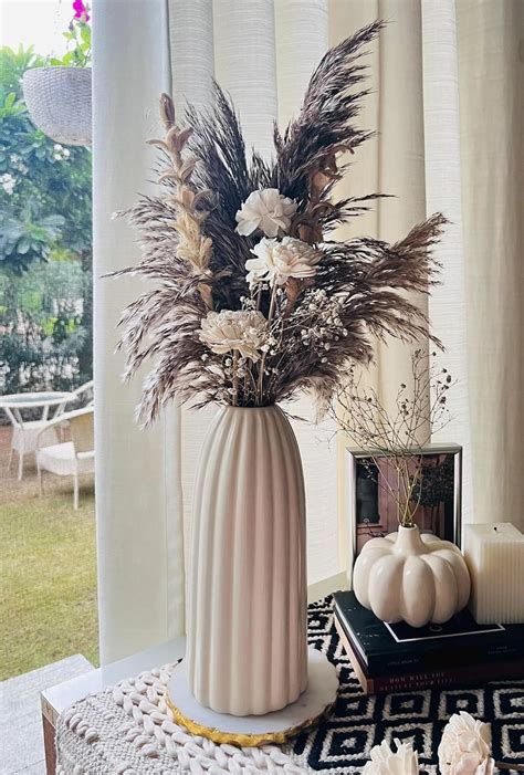 Buy Bliss Hohm Ripped Ceramic Flower Vase for Home Decor and Gifting ...