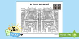 Hoja para colorear: Museo Kaluz (teacher made) - Twinkl