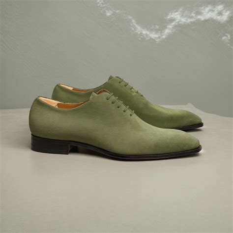 Green Suede Leather Nandes Oxford Shoes – Costoso Italiano