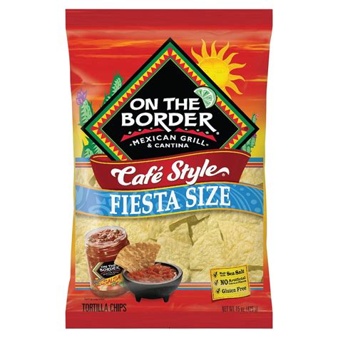 On The Border Cafe Style Tortilla Chips - Fiesta Size - 15 oz ...