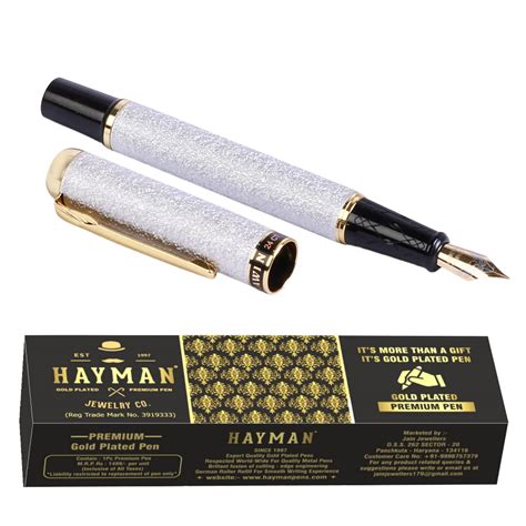 HAYMAN 24 CT Gold Plated Fountain Pen With Box (P-91) : Amazon.in ...