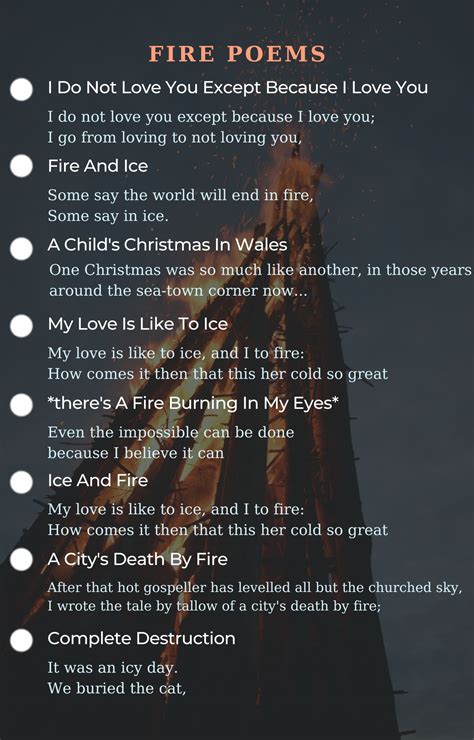 Fire Poems - Best Poems For Fire