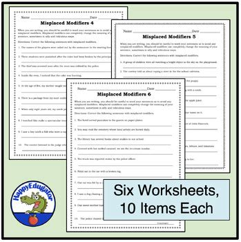 Image result for Misplaced Modifiers Worksheet Grade 12
