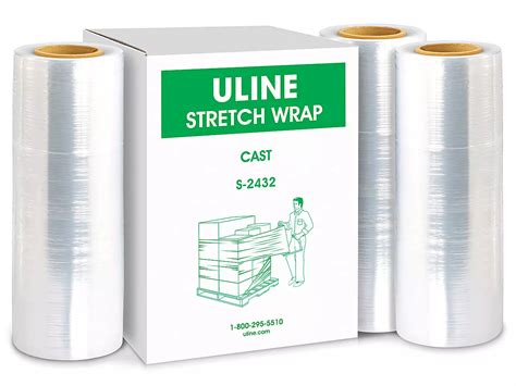 Uline Stretch Wrap - Cast, 90 gauge, 15" x 1,500' S-2432 - ULINE