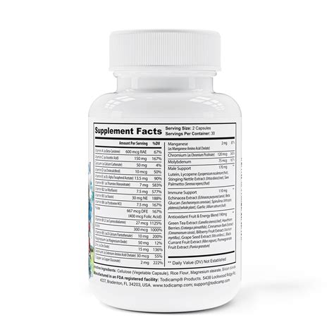 Todicamp Mens Multivitamin - Men Health, Immune India | Ubuy