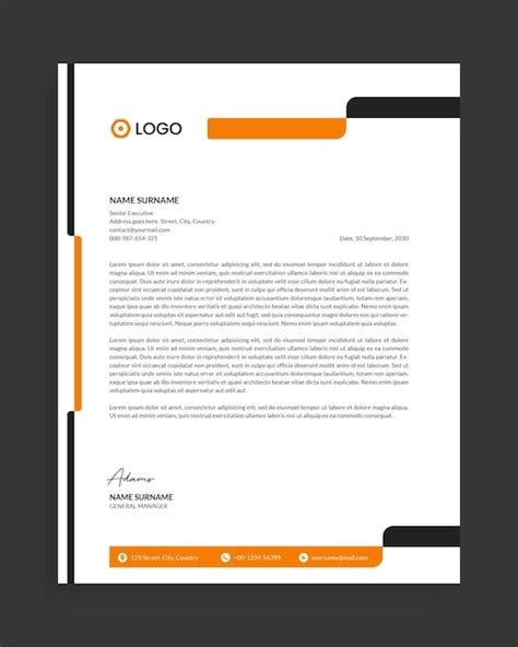 Business Letter Template with Logo 的图像结果