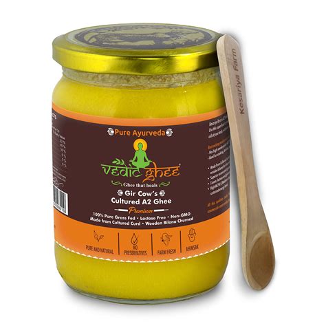 Buy Vedic Ghee Premium A2 Gir Cow Cultured Desi Ghee from Kesariya Farm ...