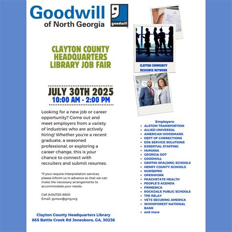 Goodwill Career Fair at Headquarters Library - Clayton County, Georgia