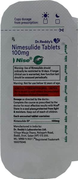 Nise Tablet: Uses, Side Effects, Price, Dosage & More Info - PharmEasy