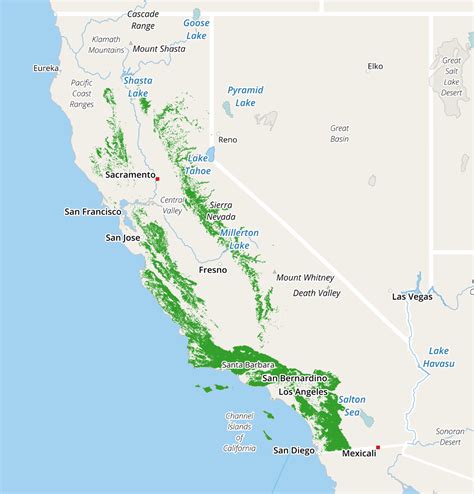 Mapa Del Bioma De California
