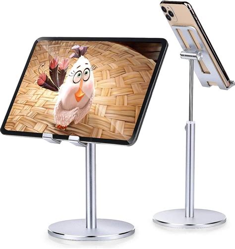 Hold Up Tablet Stand Phone Holder, 360 Rotating Adjustable Desktop ...