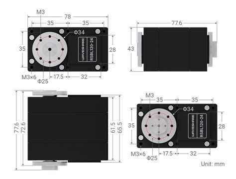 120kg.cm RSBL120-24 Servo Motor – MG Super Labs
