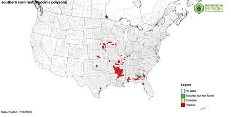 Southern Rust Map 的图像结果