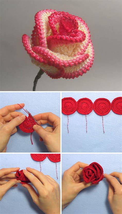 Image result for Crochet Rose Pattern Tutorial