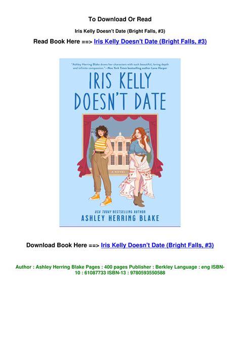 Pdf Download Iris Kelly Doesn t Date Bright Falls 3 by Ashley Herring ...