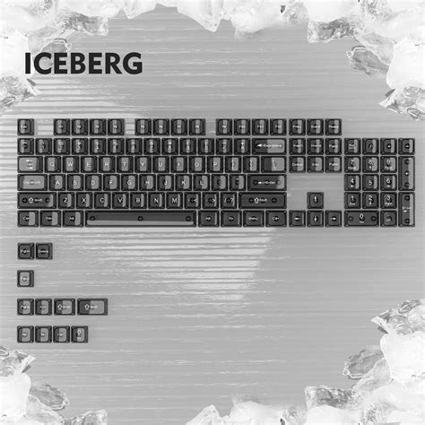Black Iceberg MDA Profile Transparent PC Keycap – CuriosityCaps