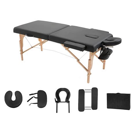 ACi Portable Massage Table Massage Bed SPA Bed Height Adjustable 2 Fold ...