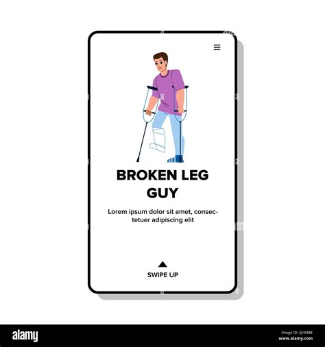 fracture leg guy vector Stock Vector Image & Art - Alamy