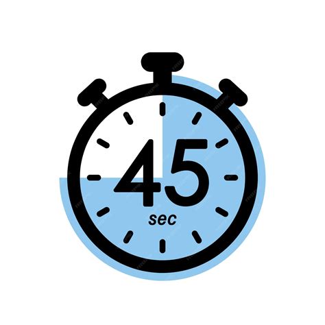 Premium Vector | Forty five seconds stopwatch icon timer symbol 45 sec ...