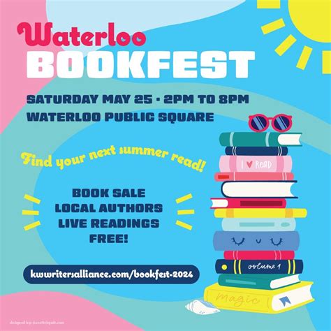 Bookfest 2024 book sale and author readings, Waterloo Public Square, 25 ...
