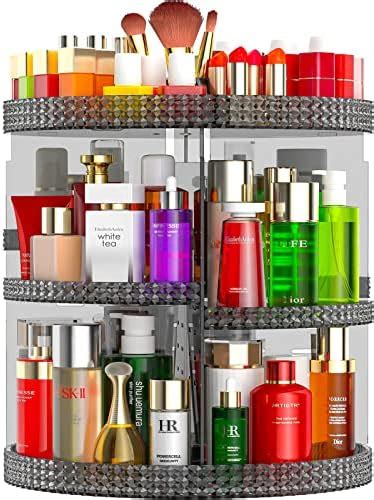 Awenia Makeup Organizer 360-Degree Rotating, Adjustable Makeup Storage ...