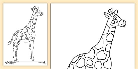 Animal Giraffe Colouring | Colouring Sheets