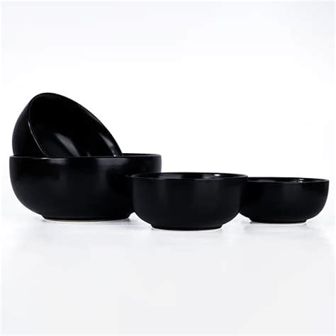 Buy Crock Comforts- Handmade Ceramic Stoneware Black Serving/Dip Bowl ...