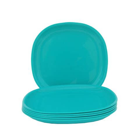 Buy Incrizma - Square Dinner Plate Turquoise Green -6 Pcs Online @ ₹499 ...