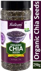 Midiron Raw Chia seed for Weight Loss, High in Proteins & Calcium (250 ...