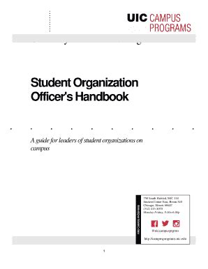 Fillable Online campusprograms uic Student Organization Officer's ...