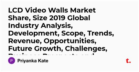LCD Video Walls Market Share, Size 2019 Global Industry Analysis ...
