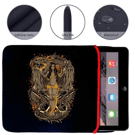 Printed Neoprene Reversible Laptop & Tablet Sleeve - Anime Action DS9 ...